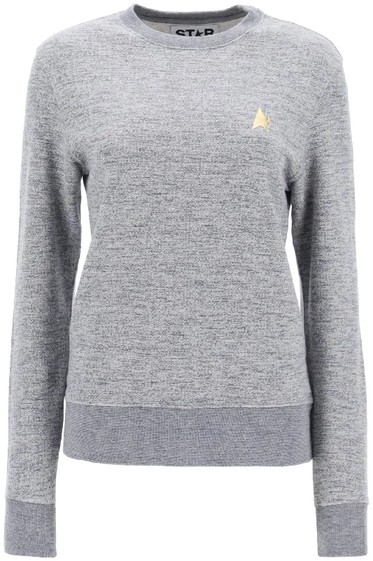 Athena Sweatshirt With Gold Star  - Grey Hoodie with Mesh Breathable Sporty