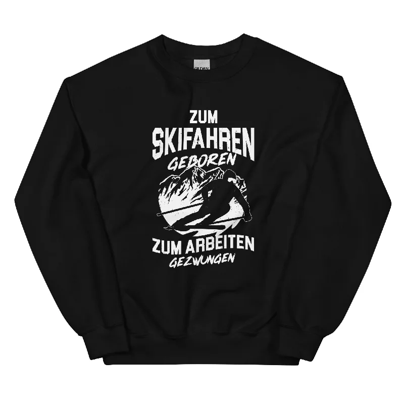 Skifahren geboren, zur Arbeit gezwungen - (S.K) - Sweatshirt (Unisex) Hoodie with Pattern Geometric Abstract