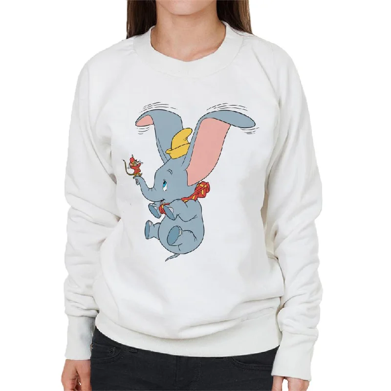Disney Dumbo And Timothy Q Mouse Scene Women's Sweatshirt Zip Hoodie Drawstring Kangaroo Pocket