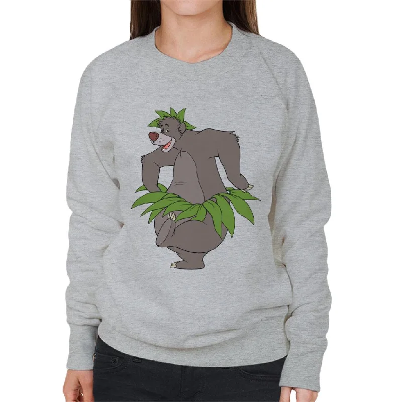 Disney The Jungle Book Baloo Leaf Dance Women's Sweatshirt Hoodie with Oversized Fit Loose Comfortable