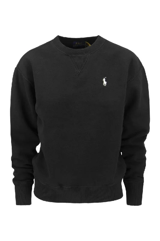 Crewneck Cotton Sweatshirt Hoodie with Double Zipper Versatile Adjustable