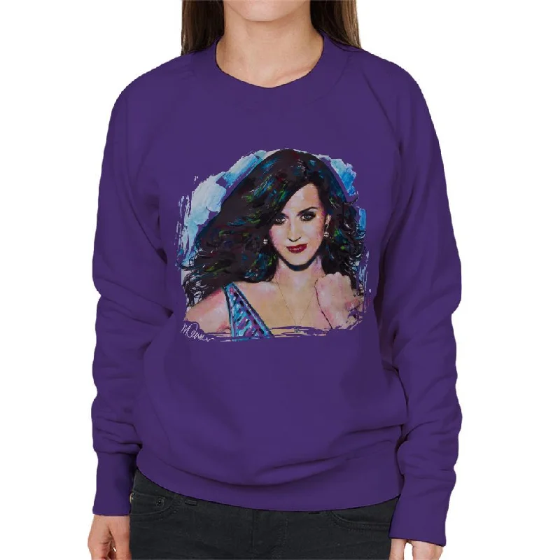 Sidney Maurer Original Portrait Of Katy Perry Long Hair Women's Sweatshirt Oversized Hoodie Comfort Casual