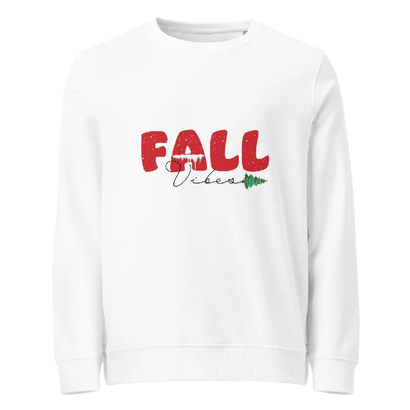 Fall Graphics Women Organic Sweatshirt Hoodie with Hem Patch Decorative Personalized