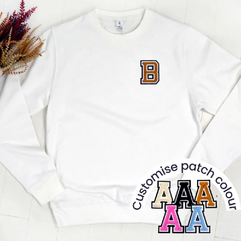 Patch 22 Adults White Initial Sweatshirt Oversized Hoodie Comfort Casual