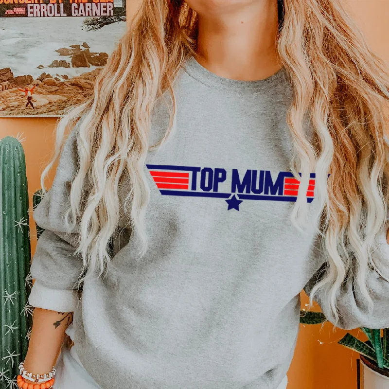 Top Mum Classic Sweatshirt Hoodie with Fur Luxurious Winter