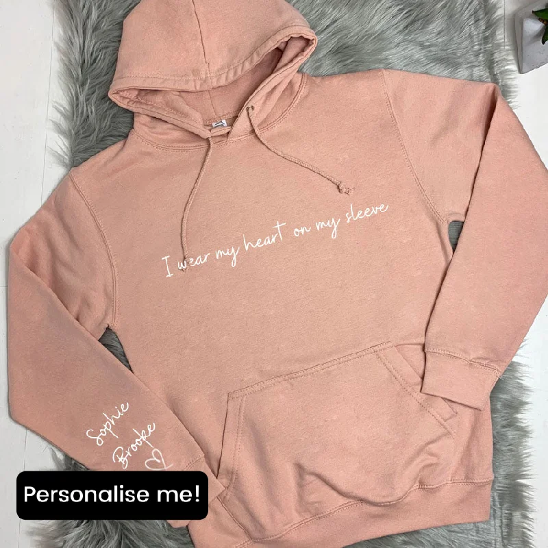 Heart On My Sleeve Personalised Shoreline Hoodie Hoodie Jacket Zipper Layering