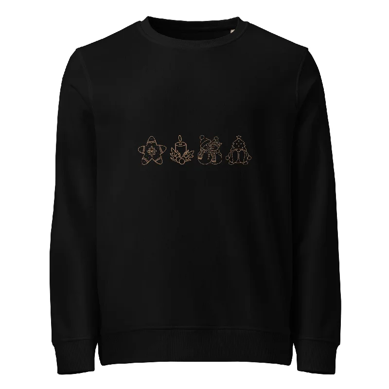 Festive Graphics Women Organic Sweatshirt Hoodie with Zipper Versatile Modern