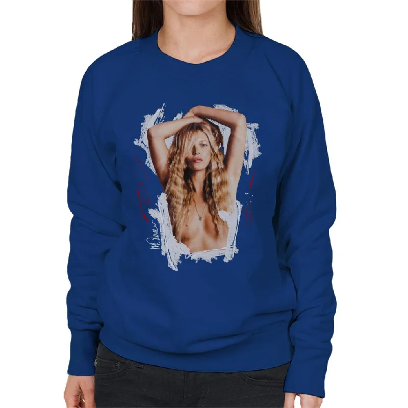 Sidney Maurer Original Portrait Of Kate Moss Topless Shoot Women's Sweatshirt Hoodie with Contrast Stitching Detailed Premium