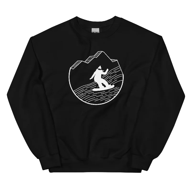 Snowboarding - (15) - Sweatshirt (Unisex) Hoodie with Hem Fringe Bohemian Relaxed
