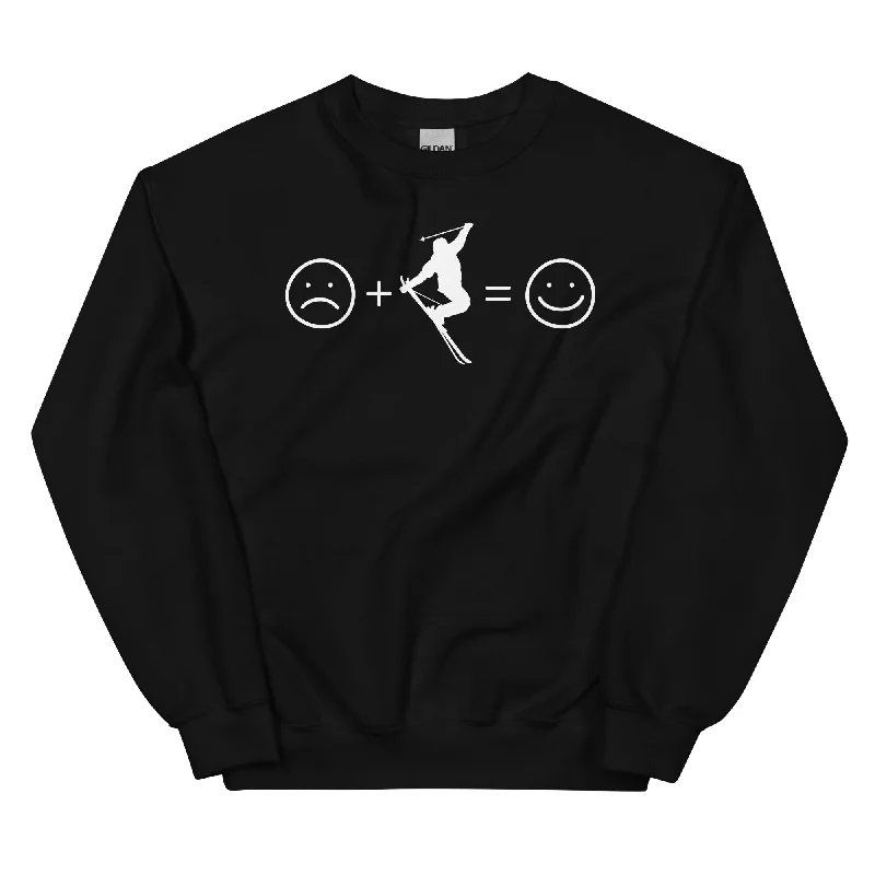 Lächelndes Gesicht und Skifahren - Sweatshirt (Unisex) Hoodie with Mesh Breathable Sporty