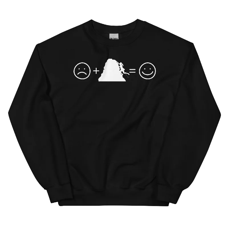 Lächelndes Gesicht und Klettern - Sweatshirt (Unisex) Graphic Hoodie Design Print