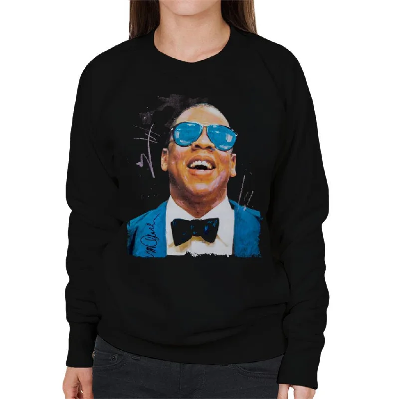 Sidney Maurer Original Portrait Of Jay Z Blue Tux Women's Sweatshirt Hoodie with Logo Branding Identity Sidney Maurer Original Portrait Of Jay Z Blue Tux Women's Sweatshirt Hoodie with Logo Branding Identity