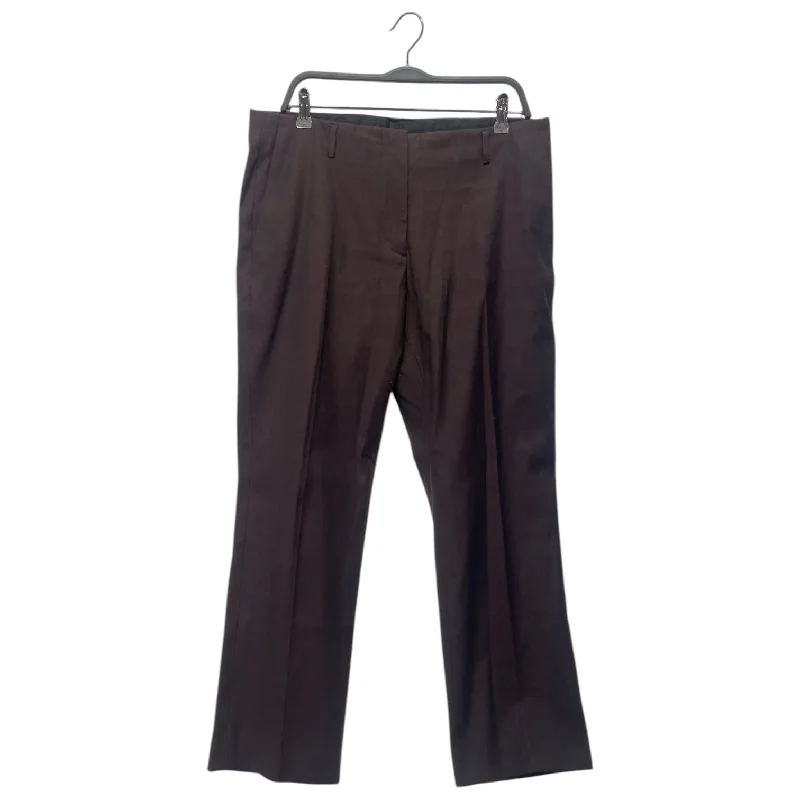 DRIES VAN NOTEN/Straight Pants/42/Cotton/BRW/ Trendy Wide-Legged Trousers