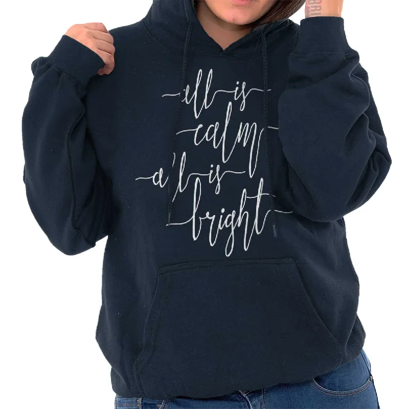 All Is Bright Hoodie Hoodie with Oversized Fit Loose Comfortable