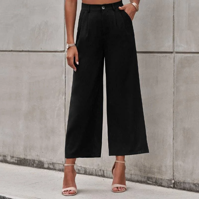 High Waist Solid Color Ladies Daily Pants LC7711481 Casual Sweatpants Style