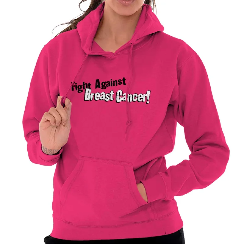 Breast Cancer Awareness Hoodie Hoodie with Set-In Sleeves Structured Classic