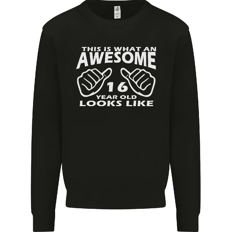 16th Birthday Men's Sweatshirt - Classic 16 Year Old Jumper Hoodie with Lining Warm Insulated