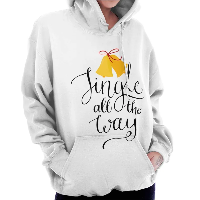 Jingle All The Way Hoodie Hoodie with Ribbed Hem Stretchable Secure
