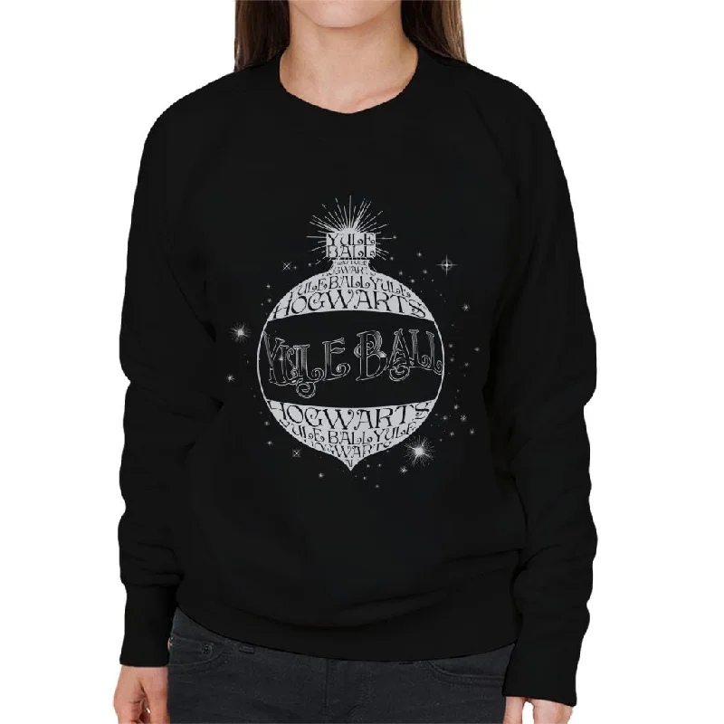 Harry Potter Christmas Hogwarts Yule Ball Bauble Women's Sweatshirt Hoodie with Color Block Contrast Stylish
