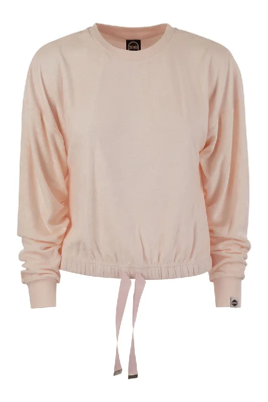 Chenille crew-neck sweatshirt Hoodie with Relaxed Fit Easy Casual