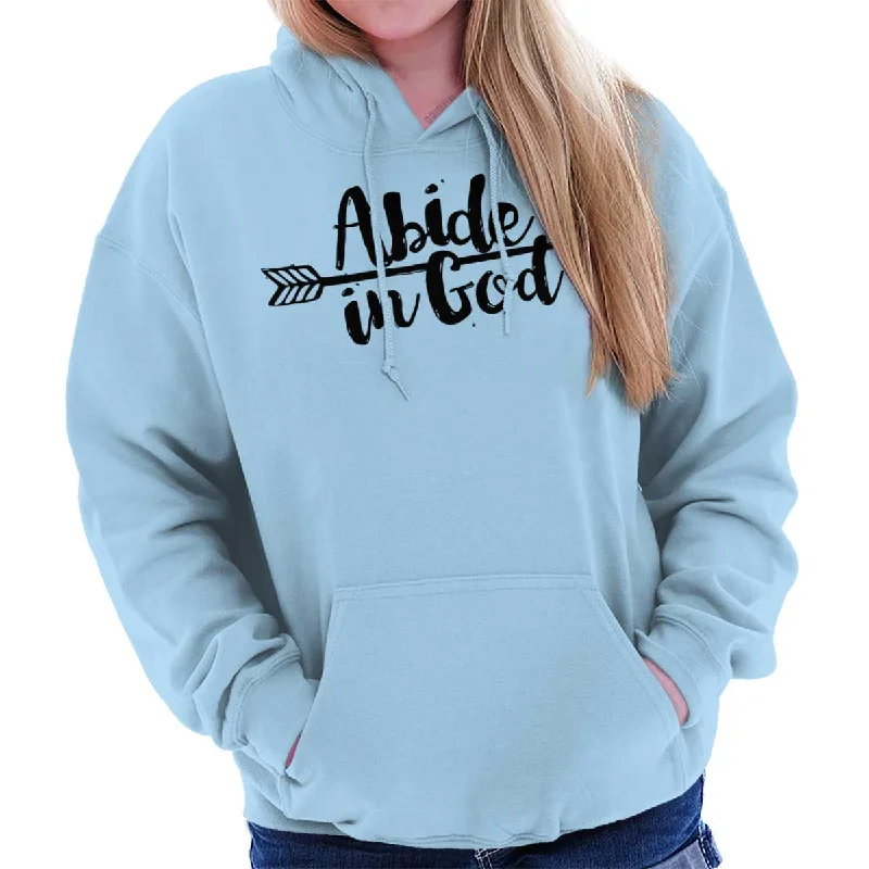 Abide God Hoodie Hoodie with Button Placket Classic Preppy