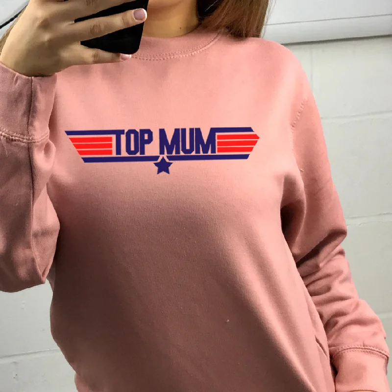 Top Mum Classic Sweatshirt Hoodie with Back Slit Movement Comfort