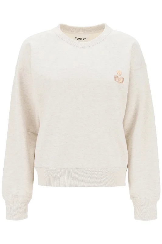 Mobyla Crew-neck Sweatshirt  - Grey Hoodie with Half-Zip Sporty Casual
