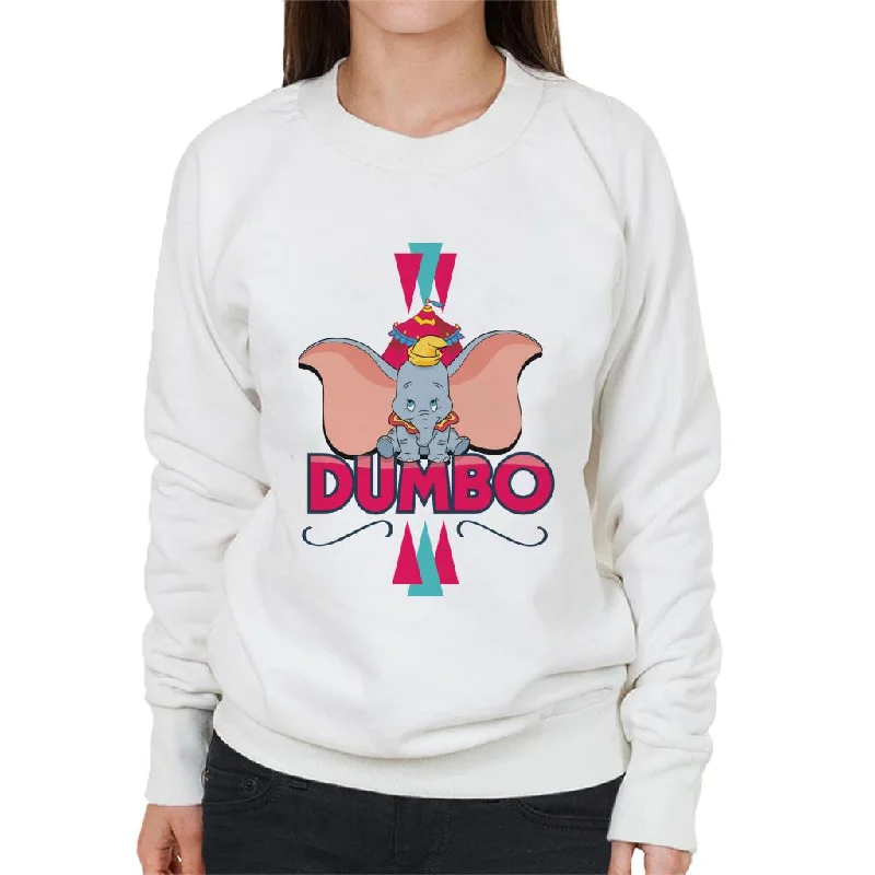 Disney Dumbo Ears Circus Art Women's Sweatshirt Hoodie with Metallic Shiny Futuristic