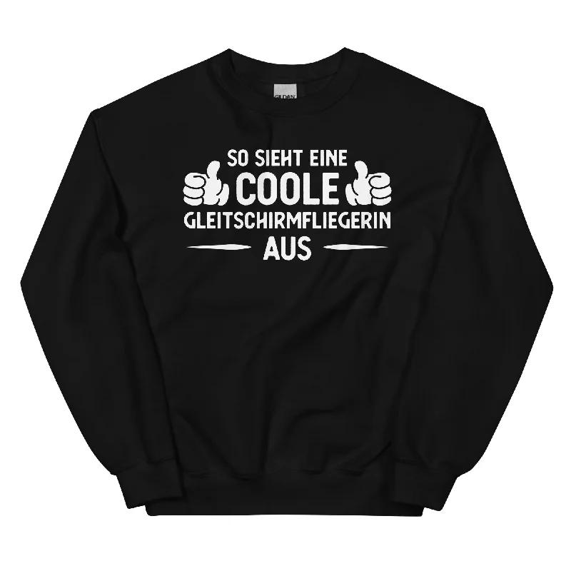So Sieht Eine Coole Gleitschirmfliegerin Aus - Sweatshirt (Unisex) Hoodie with V-Neck Classic Versatile So Sieht Eine Coole Gleitschirmfliegerin Aus - Sweatshirt (Unisex) Hoodie with V-Neck Classic Versatile