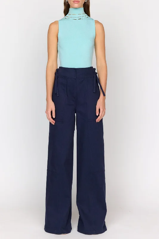 ASPYN PANT - NAVY Cozy Knit Pants