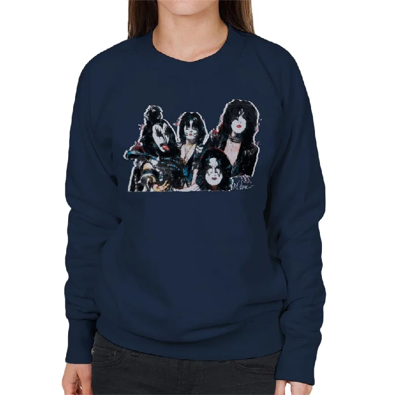 Sidney Maurer Original Portrait Of Kiss Gene Simmons Women's Sweatshirt Hoodie with Slim Fit Tailored Modern