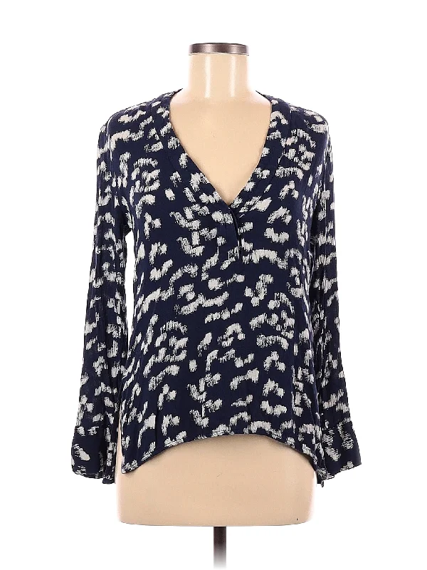 Long Sleeve Blouse Silky Tunic Blouse