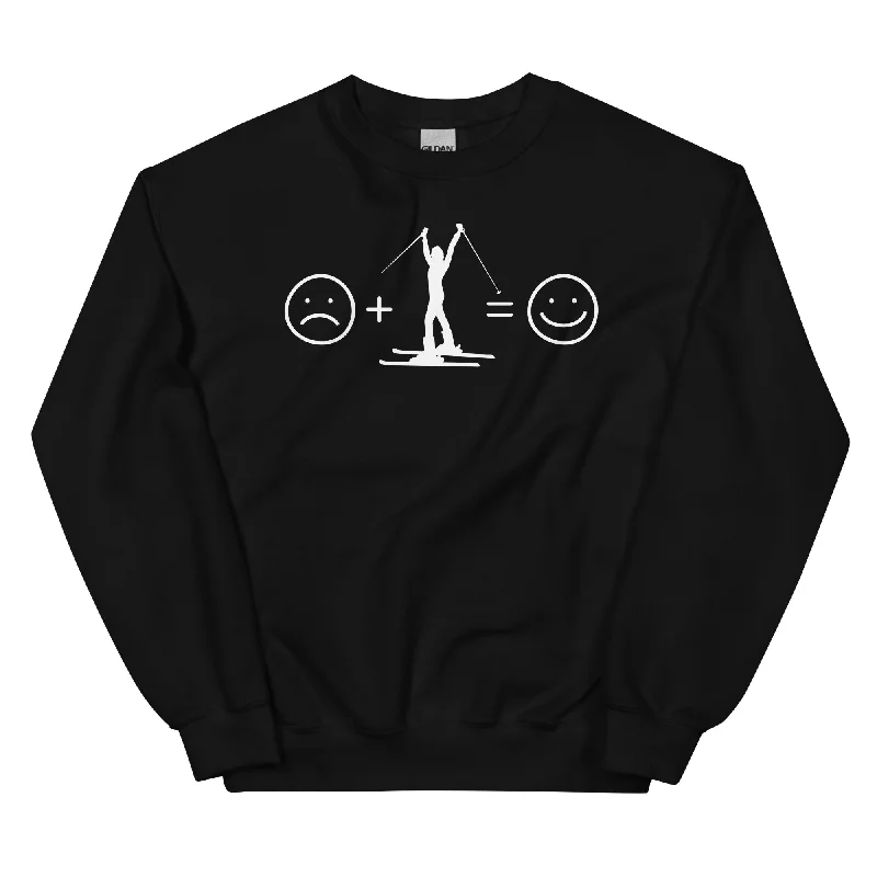 Lächelndes Gesicht und Skifahren - Sweatshirt (Unisex) Hoodie with Zipper Versatile Modern Lächelndes Gesicht und Skifahren - Sweatshirt (Unisex) Hoodie with Zipper Versatile Modern