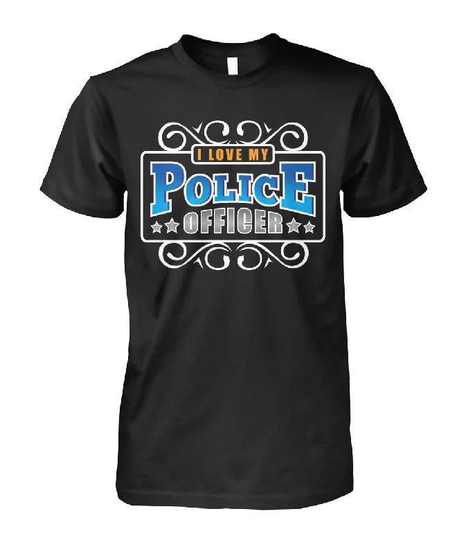 I Love my Police Officer Shirts and Hoodies Hoodie with Logo Branding Identity