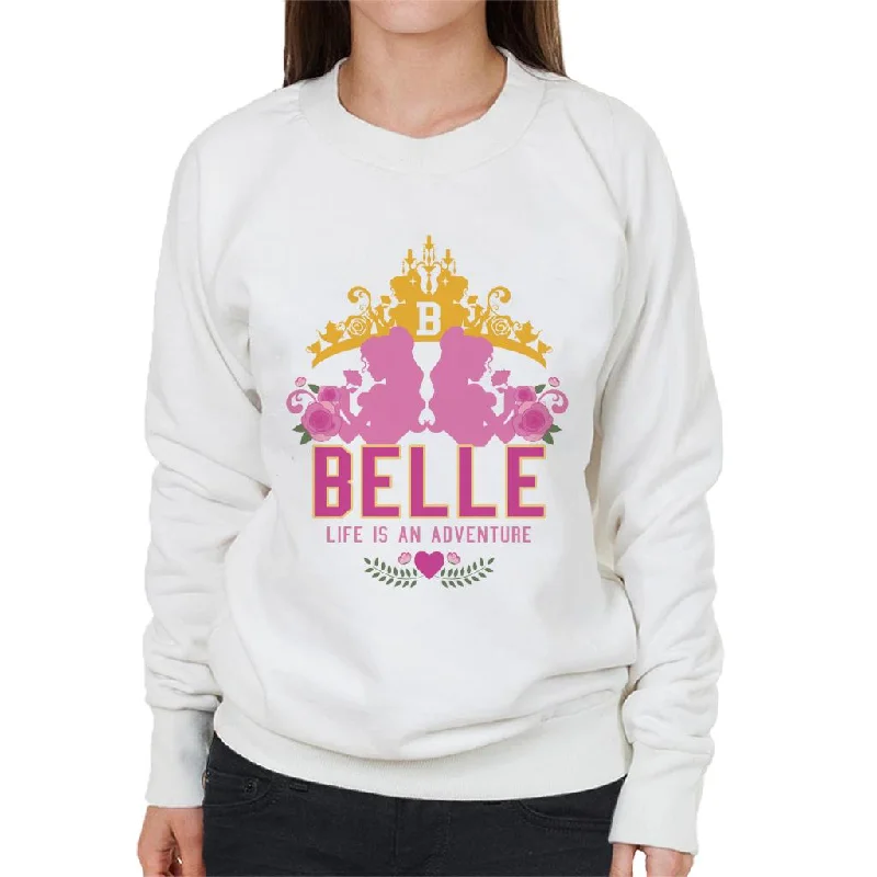 Disney Beauty And The Beast Belle Adventure Women's Sweatshirt Hoodie with Hem Lace Feminine Delicate