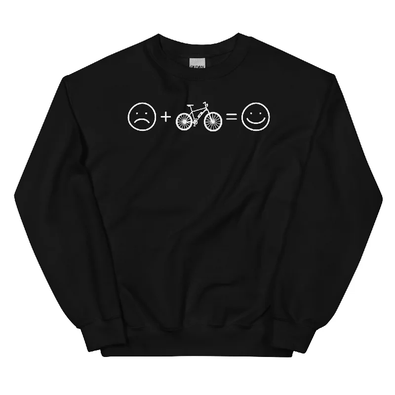 Lächelndes Gesicht und Ebike - Sweatshirt (Unisex) Hoodie with Print Artistic Unique