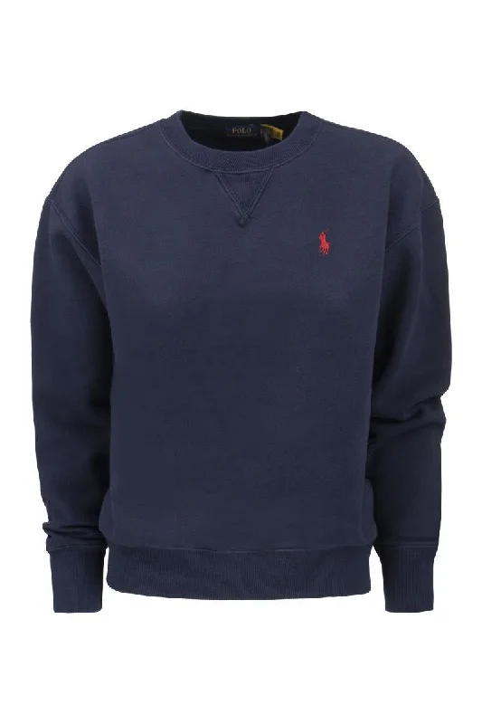 Crewneck Cotton Sweatshirt Hoodie with Thumb Holes Functional Cozy