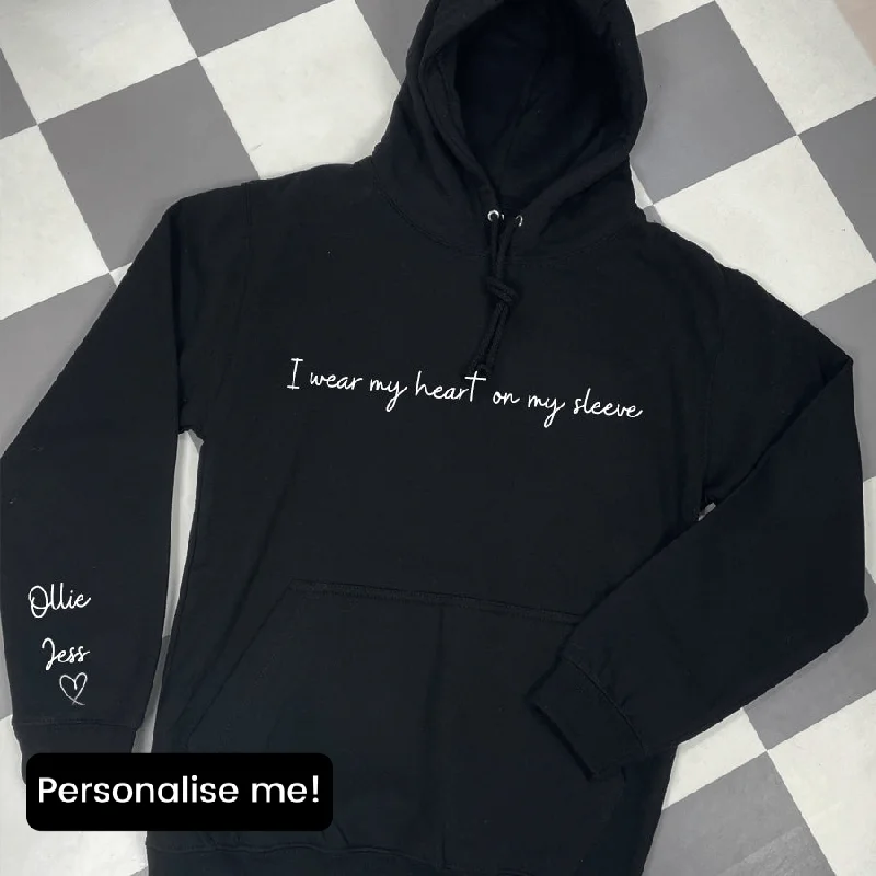 Heart On My Sleeve Personalised Shoreline Hoodie Hoodie with Lining Warm Insulated