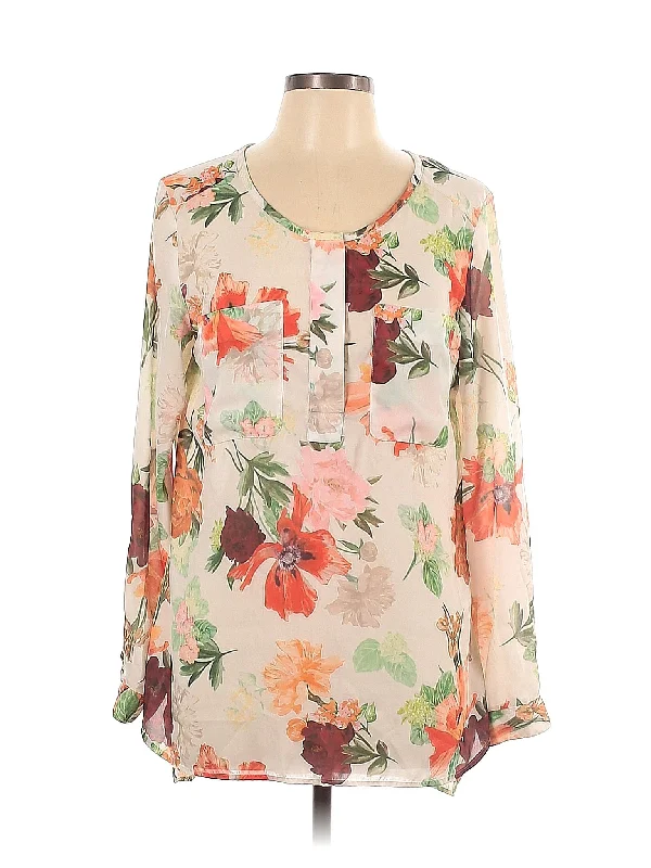 Long Sleeve Blouse Oversized Silk Blouse