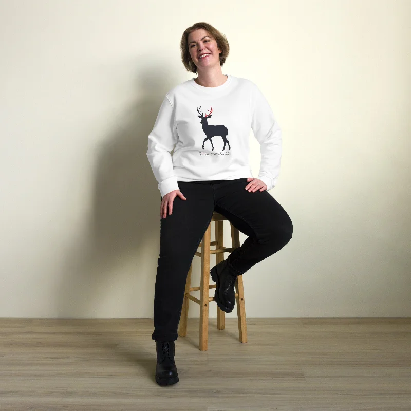 A Merry Heart Graphic Women Organic Sweatshirt Hoodie with Drop Shoulder Relaxed Streetwear