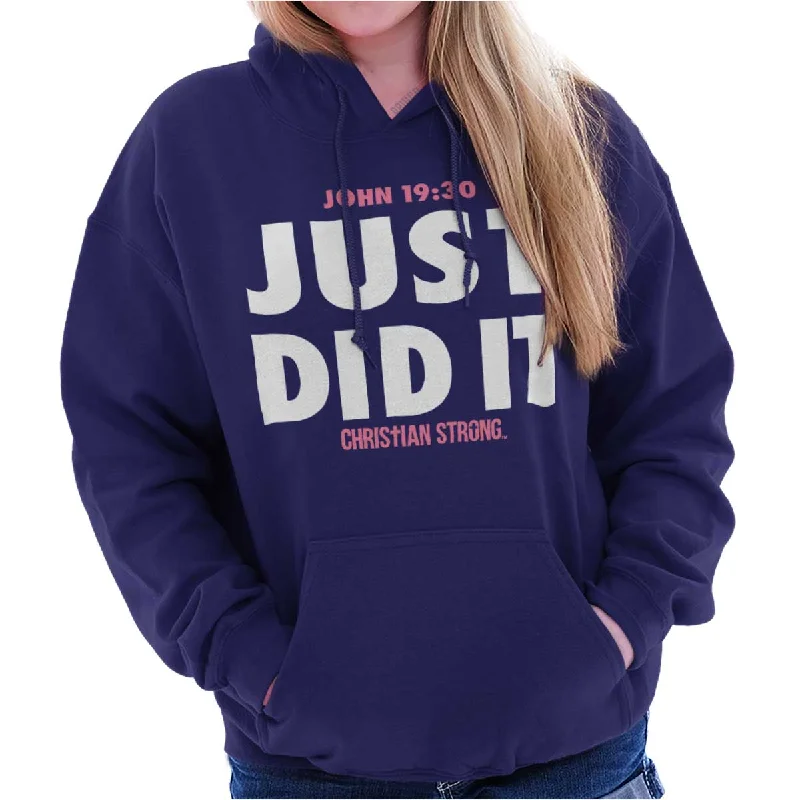 Just did It Hoodie Hoodie with Sequins Glamorous Eye-catching