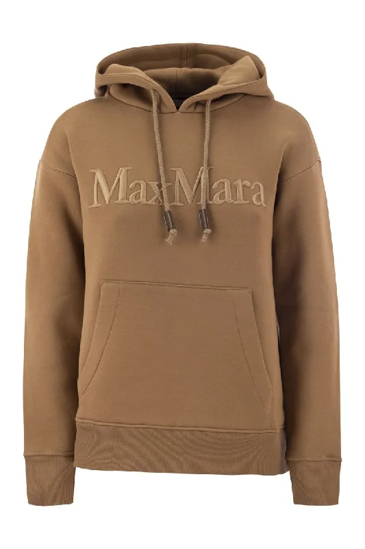 AGRE - Jersey sweatshirt with embroidery Hoodie with High Neck Warm Protective