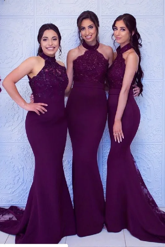 Halter Mermaid Evening Maxi Dress Sleeveless Bridesmaid Dress Comfortable Long-Sleeve Maxi Dress Halter Mermaid Evening Maxi Dress Sleeveless Bridesmaid Dress Comfortable Long-Sleeve Maxi Dress