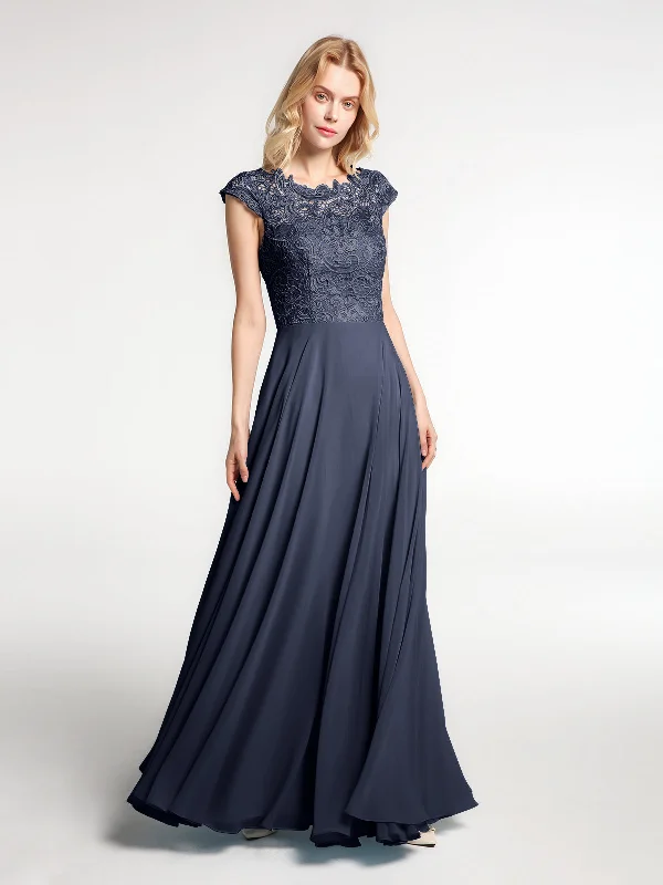 Illusion Wrap Neck Lace and Chiffon Maxi Dress-Dark Navy Comfortable Ruffle Maxi Dress Illusion Wrap Neck Lace and Chiffon Maxi Dress-Dark Navy Comfortable Ruffle Maxi Dress
