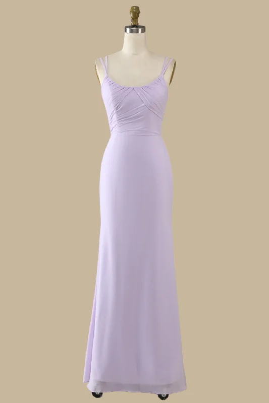 Lilac Scoop Neck Maxi Dress with Spaghetti Straps Comfortable Maxi Dress with Sleeves Lilac Scoop Neck Maxi Dress with Spaghetti Straps Comfortable Maxi Dress with Sleeves