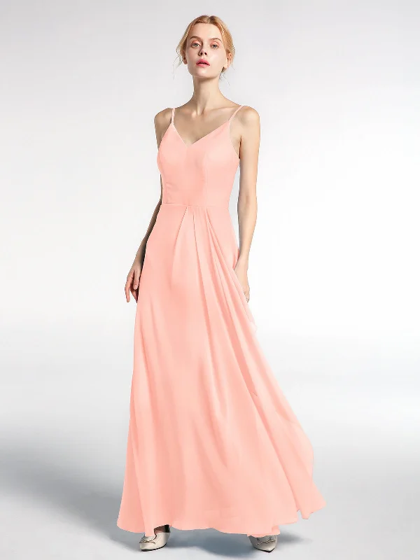 V-neck Chiffon Simple Maxi Dress with Spaghetti Straps-Coral Elegant Velvet Maxi Dress V-neck Chiffon Simple Maxi Dress with Spaghetti Straps-Coral Elegant Velvet Maxi Dress