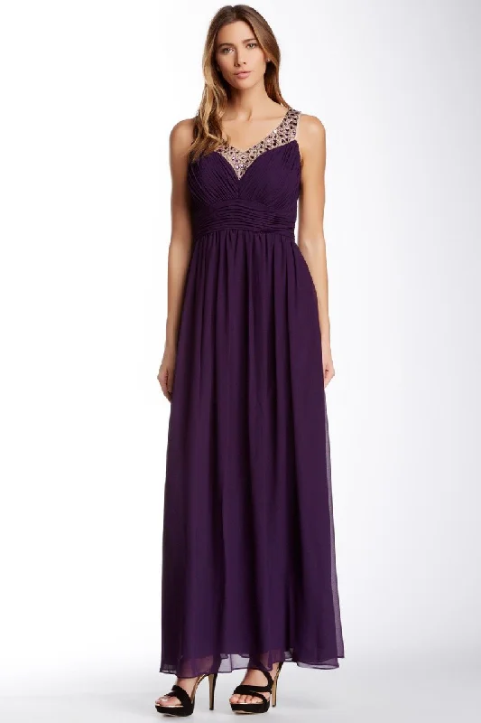 Decode 1.8 - Jewel-Trimmed Ruched A-Line Dress 182562SC