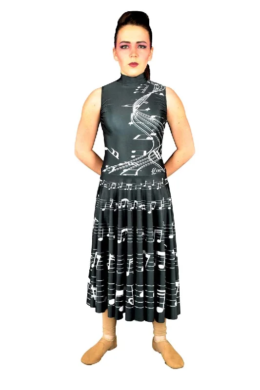 Black Sheet Music Dress