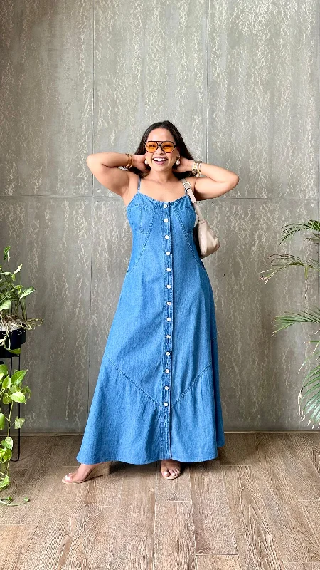 Button Down Denim Dress
