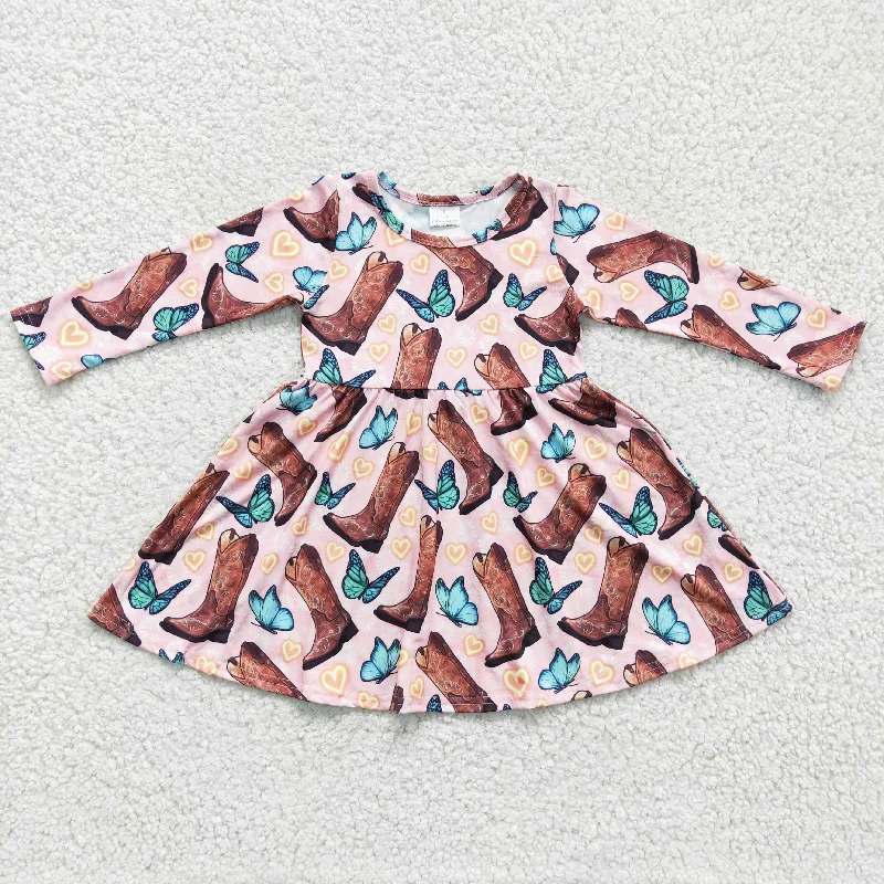 5.5 boots brown girls dress